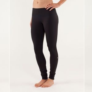 Lululemon Wunder Under Reversible Pant Black Blue Size 4